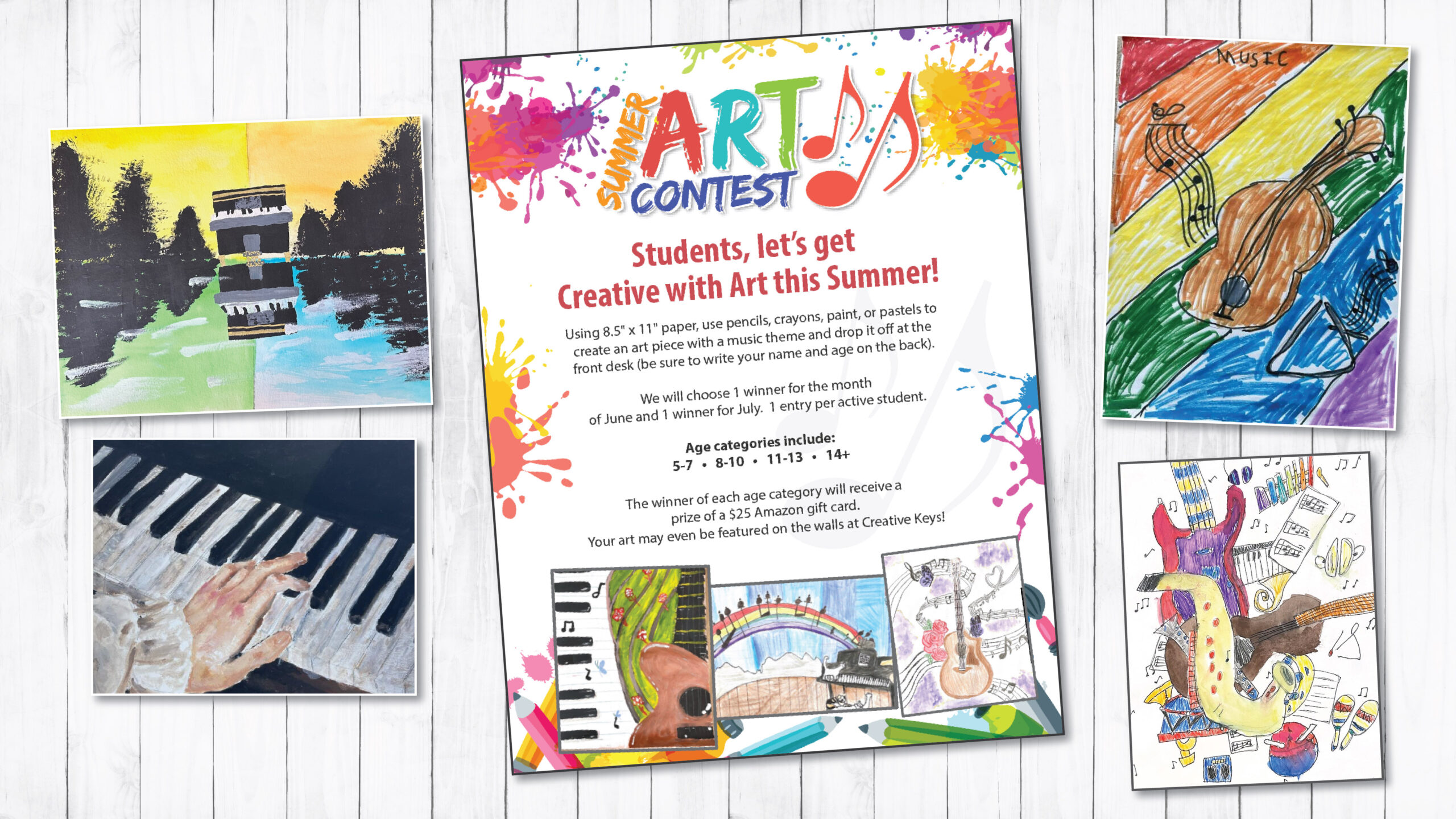 Art contest for creative keys music school