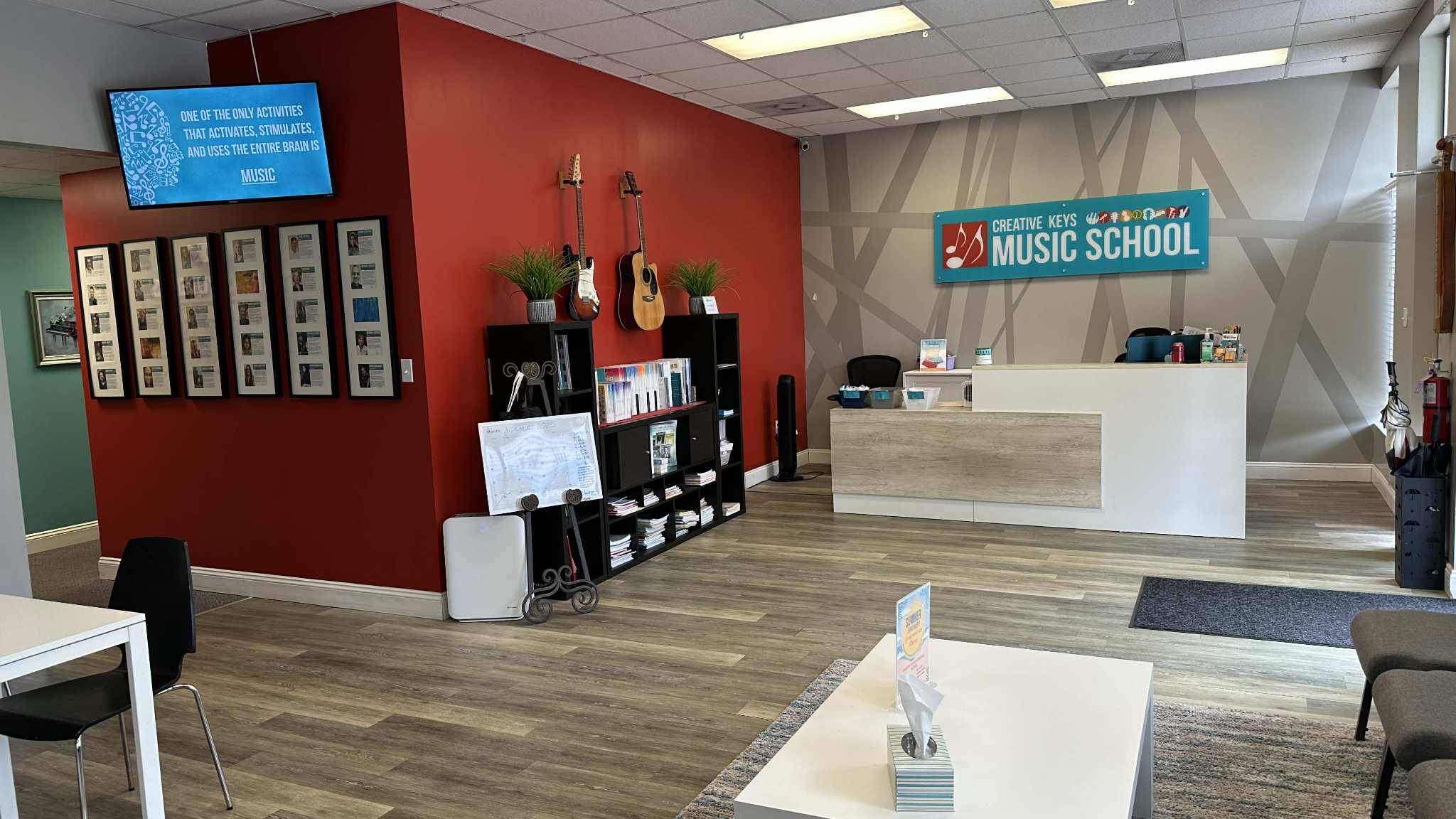 Dunedin lobby waiting area music school
